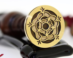 Tudor Rose Wax Seal Stamp, Laser Engraved Tudor Rose Wax Seal Stamp, Laser Engraved