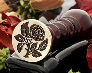 Rose D8 Wax Seal Stamp Rose D8 Wax Seal Stamp
