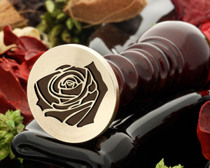 Rose D16 Wax Seal Stamp Rose D16 Wax Seal Stamp