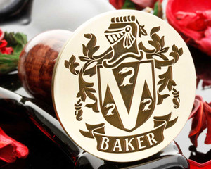 Baker Family Crest Wax Seal Baker Family Crest Wax Seal