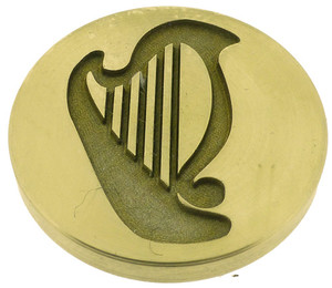 Design 1 - engraving of Irish harp, photo reversed.