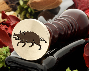 Crest Boar D1 Wax Seal Stamp Crest Boar D1 Wax Seal Stamp