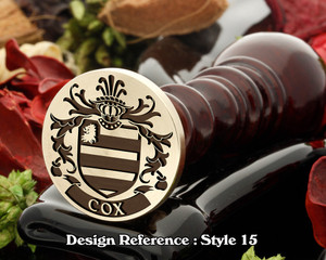 Cox Family Crest Wax Seal D15 Cox Family Crest Wax Seal D15