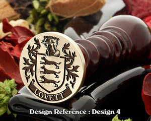 Lovett 2 (Irish) Family Crest Wax Seal D4 Lovett 2 (Irish) Family Crest Wax Seal D4