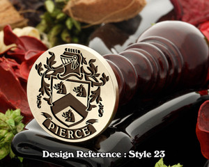 Pierce Family Crest Wax Seal D23