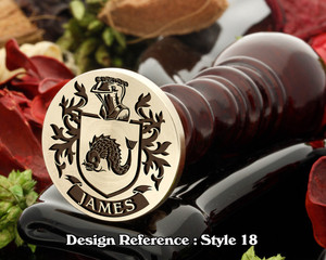 James Family Crest Wax Seal D18
