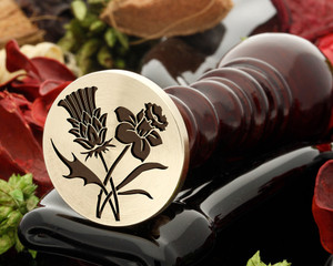 Thistle n Daffodil Wax Seal Stamp Thistle n Daffodil Wax Seal Stamp