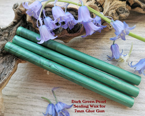 Dark Green Pearl Sealing Wax Sticks for 7mm Glue Gun