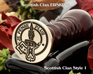 Erskine Scottish Clan Wax Seal D1 also for Cufflinks and Signet Rings Erskine Scottish Clan Wax Seal D1 also for Cufflinks and Signet Rings