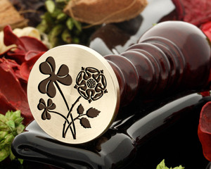Shamrock and Rose Wax Seal Stamp Shamrock and Rose Wax Seal Stamp