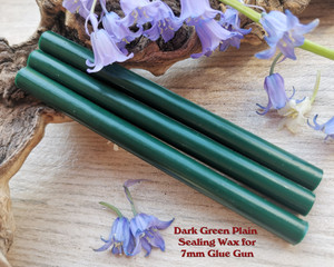 Green Dark Plain Sealing Wax Sticks for 7mm Glue Gun