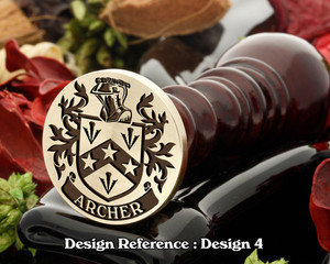 Archer (Ireland) Family Crest Wax Seal D4 Archer (Ireland) Family Crest Wax Seal D4