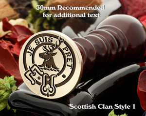 Fraser of Lovat Scottish Clan Wax Seal D1 - Je Suis Pret Fraser of Lovat Scottish Clan Wax Seal D1 - Je Suis Pret