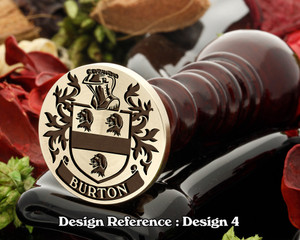 Burton Family Crest Wax Seal D4