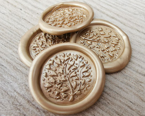 Lavender Wax Seal Stickers - pale gold pearl Lavender Wax Seal Stickers - pale gold pearl