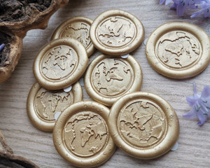 World Map Peel n Stick Wax Stickers Gold World Map Peel n Stick Wax Stickers Gold