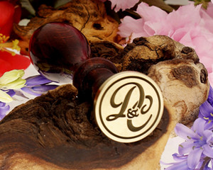Monogram Initials "D&C" In a Circle Wax Seal Monogram Initials "D&C" In a Circle Wax Seal