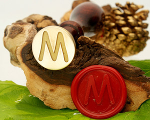 Monogram Initials "M or W" Wax Seal 25mm