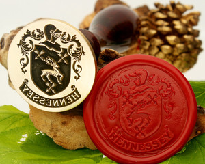 Hennessey Family Crest Wax Seal 40mm Hennessey Family Crest Wax Seal 40mm