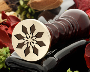 Wax seal, reversed for engraving Wax seal, reversed for engraving