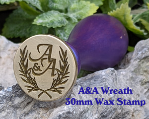 A&A Wreath Monogram Sale Wax Seal 30mm