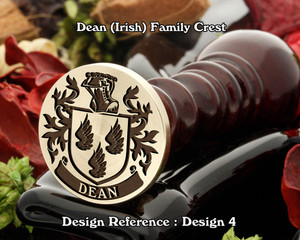 Dean (Irish) Family Crest Wax Stamp D4 Dean (Irish) Family Crest Wax Stamp D4