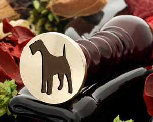 Airedale dog wax seal stamp Airedale dog wax seal stamp