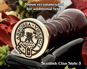 Bisset Scottish Clan Wax Seal Stamp