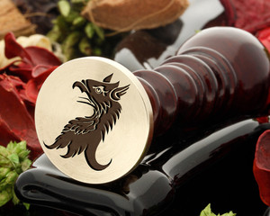 Griffin wax seal, reversed for engraving Griffin wax seal, reversed for engraving