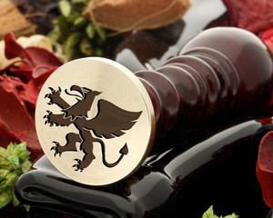 Griffin wax seal, reversed for engraving Griffin wax seal, reversed for engraving