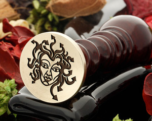 Medussa wax seal, reversed for engraving Medussa wax seal, reversed for engraving