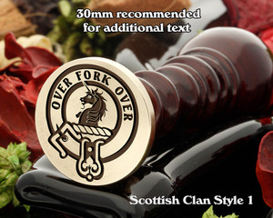 Cunningham Scottish Clan Wax Stamp D1 Cunningham Scottish Clan Wax Stamp D1
