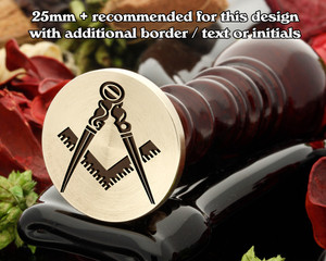 Masonic Square and Compass D2 Wax Seal