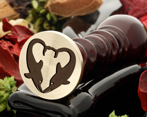 Wax seal, reversed for engraving Wax seal, reversed for engraving