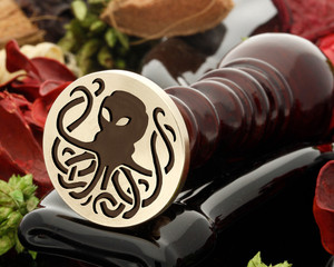 Wax seal, reversed for engraving Wax seal, reversed for engraving