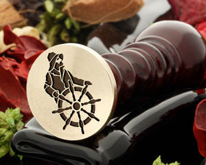 Wax seal, reversed for engraving Wax seal, reversed for engraving