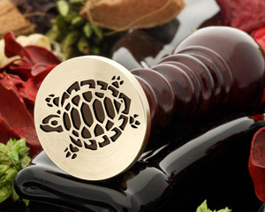 Wax seal, reversed for engraving Wax seal, reversed for engraving