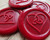 Trinity Heart Adhesive Wax Seal stickers - traditional red