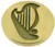 Design 1 - engraving of Irish harp, photo reversed.