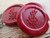 Laurel Leaf Peel and Stick wax seal stickers Traditional Red