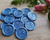 Blue 104 Dark pearl wax seal impressions