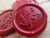 Welsh Dragon wax seal peal and stick stickers Traditional Red