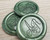 Bespoke Monogram Self Adhesive Wax Seal Stickers Moss Green Pearl