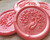 Peacock D2 Self Adhesive Wax Seal Stickers Living Coral