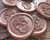 Mexican Sugar Skull handmade peel n stick wax seal stickers -Rose Gold