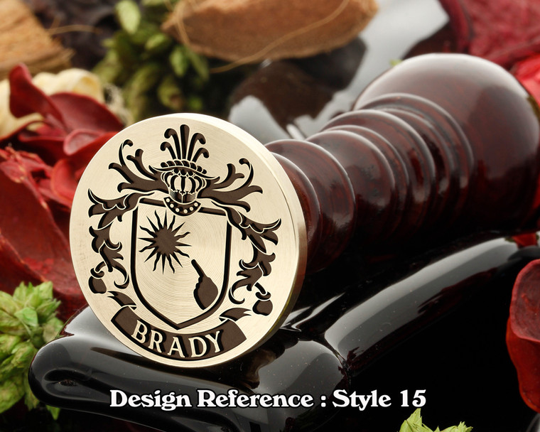 Brady Family Crest Wax Seal D15