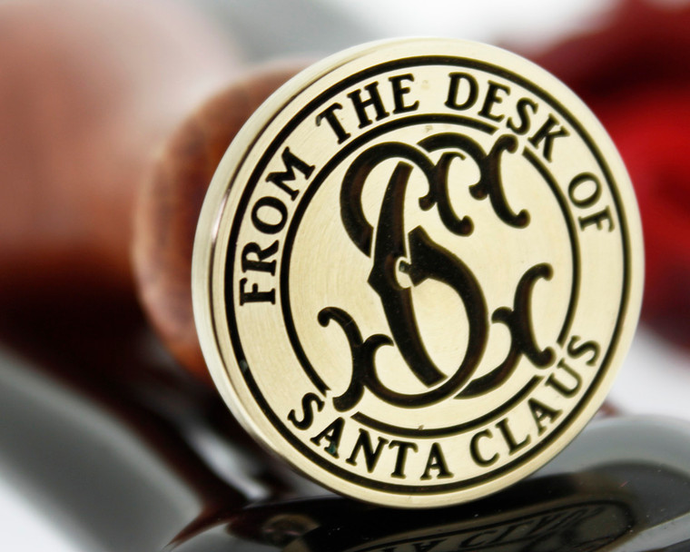 From the Desk of Santa Clause SC Victorian Monogram Design wax seal