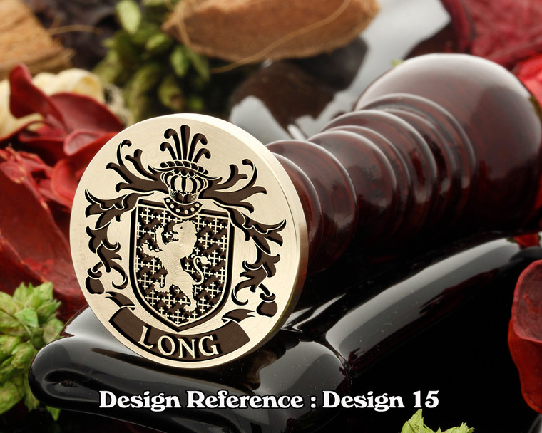 Long Family Crest Wax Seal D15