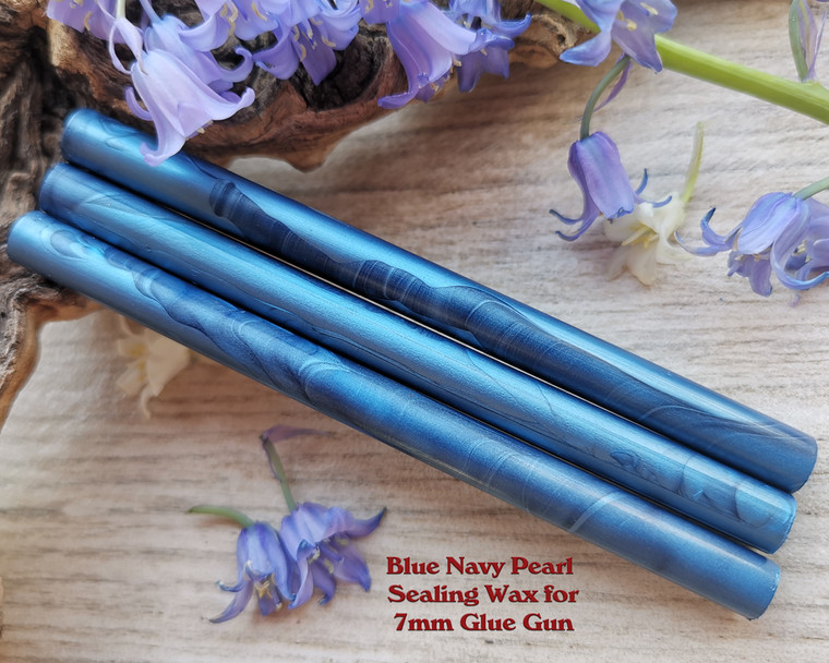 Navy Blue Pearl Sealing Wax Sticks for 7mm Glue Gun