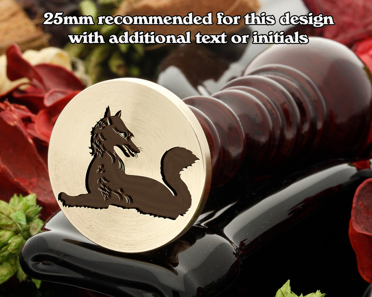 Heraldry Fox Couchant Regardant Wax Seal Stamp